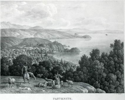 Литография К. Кюхельгена 'Партенит' 1859г.